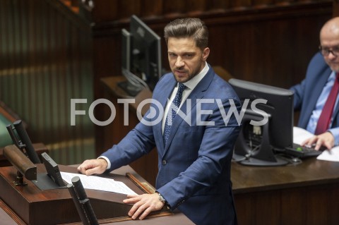  21.02.2019 WARSZAWA SEJM<br />POSIEDZENIE SEJMU<br />N/Z PIOTR CIESLINSKI<br /> 