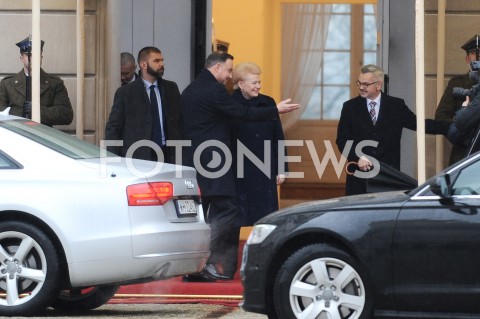  21.02.2019 WARSZAWA <br />
WIZYTA PREZYDENT REPUBLIKI LITEWSKIEJ <br />
N/Z PREZYDENT RP ANDRZEJ DUDA PREZYDENT REPUBLIKI LITWY DALIA GRYBAUSKAITE<br />
 
