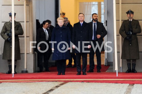  21.02.2019 WARSZAWA <br />
WIZYTA PREZYDENT REPUBLIKI LITEWSKIEJ <br />
N/Z PREZYDENT RP ANDRZEJ DUDA PREZYDENT REPUBLIKI LITWY DALIA GRYBAUSKAITE<br />
 