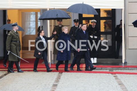  21.02.2019 WARSZAWA <br />
WIZYTA PREZYDENT REPUBLIKI LITEWSKIEJ <br />
N/Z PREZYDENT RP ANDRZEJ DUDA PREZYDENT REPUBLIKI LITWY DALIA GRYBAUSKAITE<br />
 