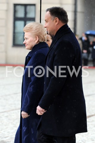  21.02.2019 WARSZAWA <br />
WIZYTA PREZYDENT REPUBLIKI LITEWSKIEJ <br />
N/Z PREZYDENT RP ANDRZEJ DUDA PREZYDENT REPUBLIKI LITWY DALIA GRYBAUSKAITE<br />
 