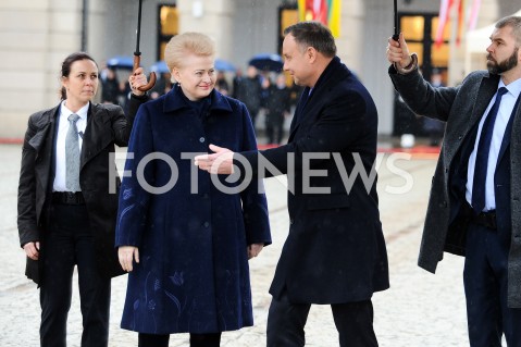  21.02.2019 WARSZAWA <br />
WIZYTA PREZYDENT REPUBLIKI LITEWSKIEJ <br />
N/Z PREZYDENT RP ANDRZEJ DUDA PREZYDENT REPUBLIKI LITWY DALIA GRYBAUSKAITE<br />
 