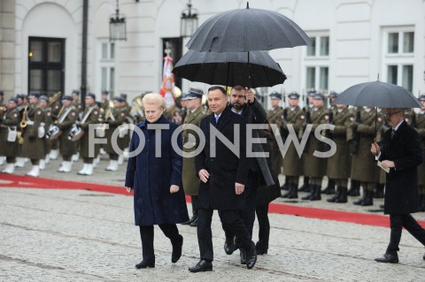  21.02.2019 WARSZAWA <br />
WIZYTA PREZYDENT REPUBLIKI LITEWSKIEJ <br />
N/Z PREZYDENT RP ANDRZEJ DUDA PREZYDENT REPUBLIKI LITWY DALIA GRYBAUSKAITE<br />
 