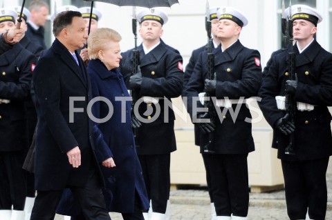  21.02.2019 WARSZAWA <br />
WIZYTA PREZYDENT REPUBLIKI LITEWSKIEJ <br />
N/Z PREZYDENT RP ANDRZEJ DUDA PREZYDENT REPUBLIKI LITWY DALIA GRYBAUSKAITE<br />
 