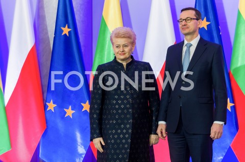  22.02.2019 WARSZAWA <br />
WIZYTA PREZYDENT REPUBLIKI LITEWSKIEJ <br />
N/Z PREMIER MATEUSZ MORAWIECKI PREZYDENT REPUBLIKI LITWY DALIA GRYBAUSKAITE<br />
 