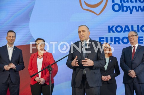  24.02.2019 WARSZAWA<br />PODPISANIE DEKLARACJI ZALOZYCIELSKIEJ KOALICJI EUROPEJSKIEJ<br />N/Z GRZEGORZ SCHETYNA WLODZIMIERZ CZARZASTY MALGORZATA TRACZ KATARZYNA LUBNAUER WLADYSLAW KOSINIAK KAMYSZ<br /> 