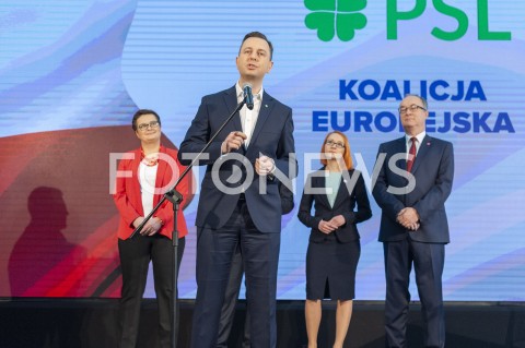  24.02.2019 WARSZAWA<br />PODPISANIE DEKLARACJI ZALOZYCIELSKIEJ KOALICJI EUROPEJSKIEJ<br />N/Z WLODZIMIERZ CZARZASTY MALGORZATA TRACZ KATARZYNA LUBNAUER WLADYSLAW KOSINIAK KAMYSZ<br /> 