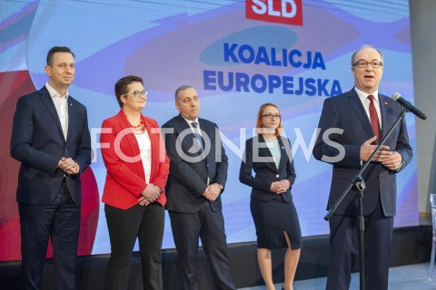  24.02.2019 WARSZAWA<br />PODPISANIE DEKLARACJI ZALOZYCIELSKIEJ KOALICJI EUROPEJSKIEJ<br />N/Z WLODZIMIERZ CZARZASTY MALGORZATA TRACZ GRZEGORZ SCHETYNA KATARZYNA LUBNAUER WLADYSLAW KOSINIAK KAMYSZ<br /> 