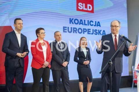  24.02.2019 WARSZAWA<br />PODPISANIE DEKLARACJI ZALOZYCIELSKIEJ KOALICJI EUROPEJSKIEJ<br />N/Z WLODZIMIERZ CZARZASTY MALGORZATA TRACZ GRZEGORZ SCHETYNA KATARZYNA LUBNAUER WLADYSLAW KOSINIAK KAMYSZ<br /> 