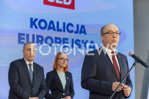  24.02.2019 WARSZAWA<br />PODPISANIE DEKLARACJI ZALOZYCIELSKIEJ KOALICJI EUROPEJSKIEJ<br />N/Z WLODZIMIERZ CZARZASTY MALGORZATA TRACZ GRZEGORZ SCHETYNA<br /> 