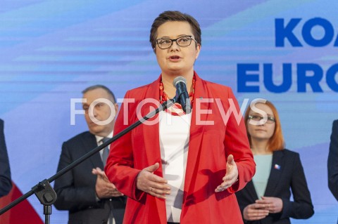  24.02.2019 WARSZAWA<br />PODPISANIE DEKLARACJI ZALOZYCIELSKIEJ KOALICJI EUROPEJSKIEJ<br />N/Z KATARZYNA LUBNAUER MALGORZATA TRACZ GRZEGORZ SCHETYNA <br /> 