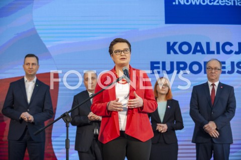  24.02.2019 WARSZAWA<br />PODPISANIE DEKLARACJI ZALOZYCIELSKIEJ KOALICJI EUROPEJSKIEJ<br />N/Z KATARZYNA LUBNAUER WLODZIMIERZ CZARZASTY MALGORZATA TRACZ GRZEGORZ SCHETYNA WLADYSLAW KOSINIAK KAMYSZ<br /> 
