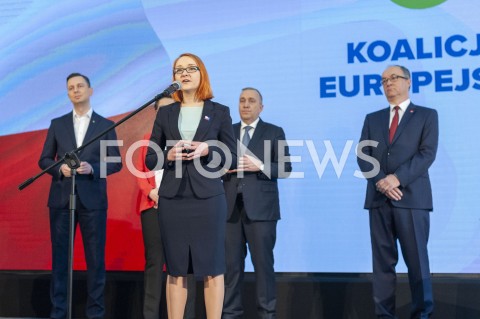  24.02.2019 WARSZAWA<br />PODPISANIE DEKLARACJI ZALOZYCIELSKIEJ KOALICJI EUROPEJSKIEJ<br />N/Z MALGORZATA TRACZ WLODZIMIERZ CZARZASTY  GRZEGORZ SCHETYNA WLADYSLAW KOSINIAK KAMYSZ<br /> 