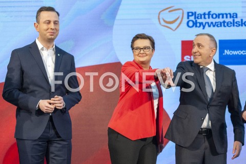  24.02.2019 WARSZAWA<br />PODPISANIE DEKLARACJI ZALOZYCIELSKIEJ KOALICJI EUROPEJSKIEJ<br />N/Z GRZEGORZ SCHETYNA KATARZYNA LUBNAUER WLADYSLAW KOSINIAK KAMYSZ<br /> 