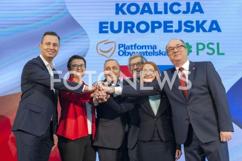 Konferencja prasowa liderów Koalicji Obywatelskiej w Warszawie