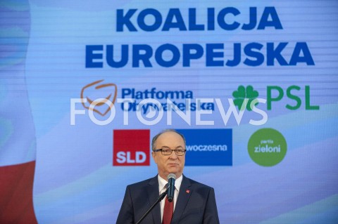  24.02.2019 WARSZAWA<br />PODPISANIE DEKLARACJI ZALOZYCIELSKIEJ KOALICJI EUROPEJSKIEJ<br />N/Z WLODZIMIERZ CZARZASTY<br /> 