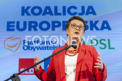 24.02.2019 WARSZAWA<br />
PODPISANIE DEKLARACJI ZALOZYCIELSKIEJ KOALICJI EUROPEJSKIEJ<br />
N/Z KATARZYNA LUBNAUER<br />
 