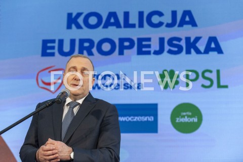  24.02.2019 WARSZAWA<br />
PODPISANIE DEKLARACJI ZALOZYCIELSKIEJ KOALICJI EUROPEJSKIEJ<br />
N/Z GRZEGORZ SCHETYNA<br />
 
