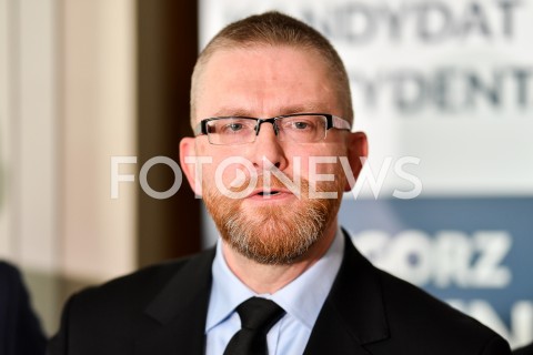  24.02.2019 GDANSK<br />
KONWENCJA WYBORCZA GRZEGORZA BRAUNA<br />
N/Z GRZEGORZ BRAUN PORTRET<br />
 