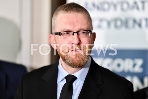  24.02.2019 GDANSK<br />
KONWENCJA WYBORCZA GRZEGORZA BRAUNA<br />
N/Z GRZEGORZ BRAUN PORTRET<br />
 