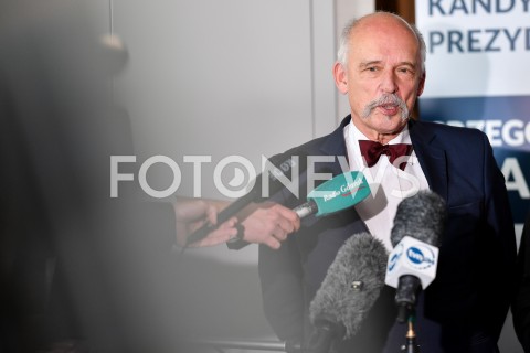  24.02.2019 GDANSK<br />
KONWENCJA WYBORCZA GRZEGORZA BRAUNA<br />
N/Z JANUSZ KORWIN MIKKE PORTRET<br />
 