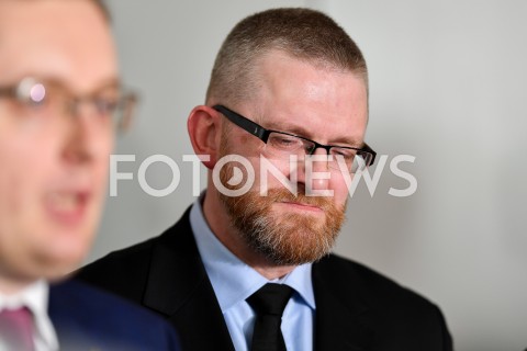  24.02.2019 GDANSK<br />
KONWENCJA WYBORCZA GRZEGORZA BRAUNA<br />
N/Z GRZEGORZ BRAUN PORTRET<br />
 