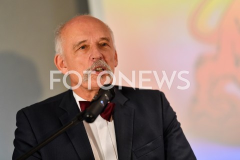  24.02.2019 GDANSK<br />
KONWENCJA WYBORCZA GRZEGORZA BRAUNA<br />
N/Z JANUSZ KORWIN MIKKE PORTRET<br />
 