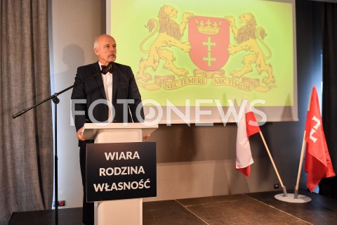  24.02.2019 GDANSK<br />
KONWENCJA WYBORCZA GRZEGORZA BRAUNA<br />
N/Z JANUSZ KORWIN MIKKE<br />
 