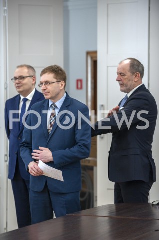  26.02.2019 WARSZAWA<br />
KONFERENCJA KOMISJI WERYFIKACYJNEJ<br />
N/Z PAWEL LISIECKI LUKASZ KONDRATKO JAN MOSINSKI<br />
 