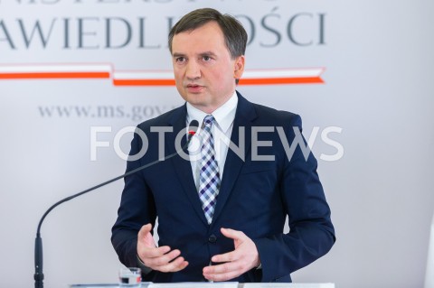  26.02.2019 WARSZAWA<br />
KONFERENCJA PRASOWA W MINISTERSTWIE SPRAWIEDLIWOSCI NT. REFORMY PRAWA RODZINNEGO<br />
N/Z ZBIGNIEW ZIOBRO<br />
 