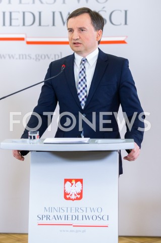  26.02.2019 WARSZAWA<br />
KONFERENCJA PRASOWA W MINISTERSTWIE SPRAWIEDLIWOSCI NT. REFORMY PRAWA RODZINNEGO<br />
N/Z ZBIGNIEW ZIOBRO<br />
 