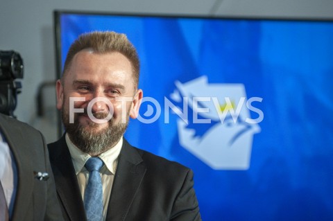  27.02.2019 WARSZAWA<br />PREZENTACJA LOGO I NAZWY KOALICJI PROPOLSKIEJ KONFEDERACJA<br />N/Z PIOTR MARZEC LIROY<br /> 