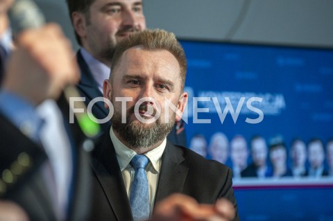  27.02.2019 WARSZAWA<br />PREZENTACJA LOGO I NAZWY KOALICJI PROPOLSKIEJ KONFEDERACJA<br />N/Z PIOTR MARZE LIROY<br /> 