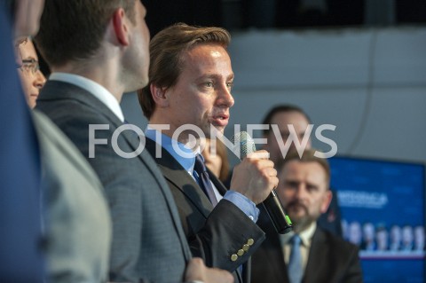  27.02.2019 WARSZAWA<br />PREZENTACJA LOGO I NAZWY KOALICJI PROPOLSKIEJ KONFEDERACJA<br />N/Z KRZYSZTOF BOSAK<br /> 