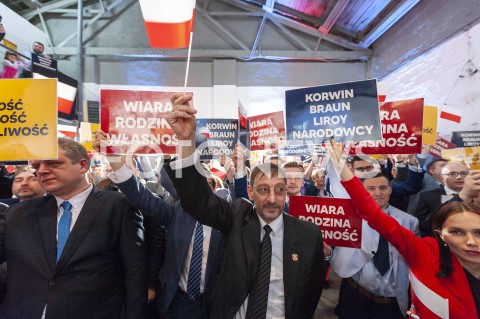  27.02.2019 WARSZAWA<br />
PREZENTACJA LOGO I NAZWY KOALICJI PROPOLSKIEJ KONFEDERACJA<br />
N/Z UCZESTNICY<br />
 
