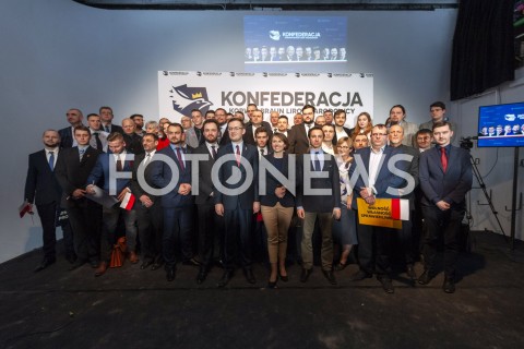  27.02.2019 WARSZAWA<br />
PREZENTACJA LOGO I NAZWY KOALICJI PROPOLSKIEJ KONFEDERACJA<br />
N/Z CZLONKOWIE RUCHU NARODOWEGO<br />
 