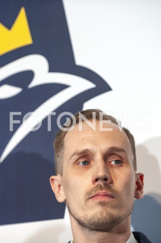  27.02.2019 WARSZAWA<br />
PREZENTACJA LOGO I NAZWY KOALICJI PROPOLSKIEJ KONFEDERACJA<br />
N/Z KONRAD BERKOWICZ<br />
 