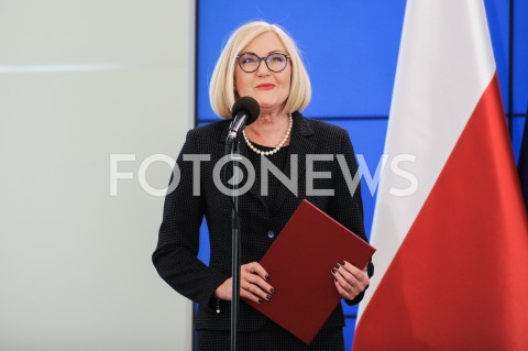  28.02.2019 WARSZAWA<br />BRIEFING PRASOWY MINISTER RODZINY PRACY I POLITYKI SPOLECZNEJ<br />N/Z RZECZNIK RZADU JOANNA KOPCINSKA<br /> 