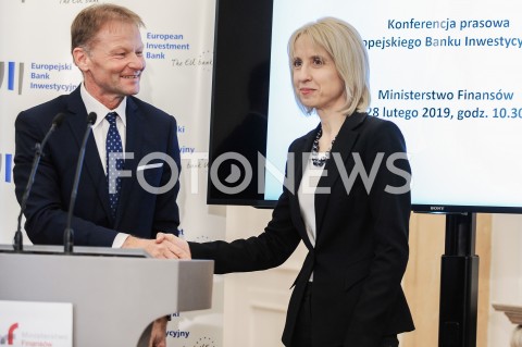  28.02.2019 WARSZAWA<br />
KONFERENCJA PRASOWA EUROPEJSKIEGO BANKU INWESTYCYJNEGO<br />
N/Z TERESA CZERWINSKA VAZIL HUDAK<br />
 