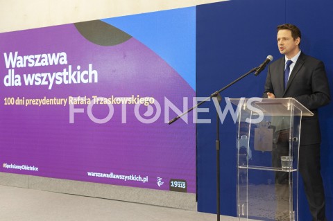  01.03.2019 WARSZAWA<br />
100 DNI PREZYDENTA TRZASKOWSKIEGO<br />
KONFERENCJA PRASOWA<br />
N/Z RAFAL TRZASKOWSKI<br />
 
