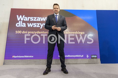 100 dni prezydenta Rafała Trzaskowskiego - konferencja prasowa w Warszawie