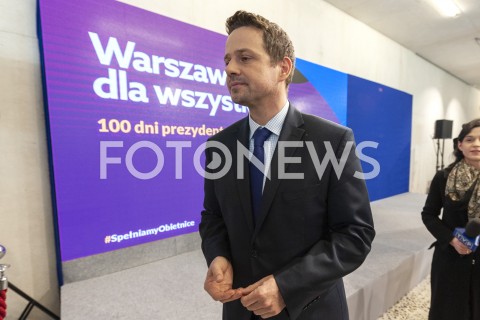  01.03.2019 WARSZAWA<br />
100 DNI PREZYDENTA TRZASKOWSKIEGO<br />
KONFERENCJA PRASOWA<br />
N/Z RAFAL TRZASKOWSKI<br />
 
