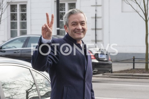  01.03.2019 WARSZAWA<br />
PREZENTACJA NOWEJ WSPOLPRACOWNICZKI ROBERTA BIEDRONIA<br />
N/Z ROBERT BIEDRON<br />
 