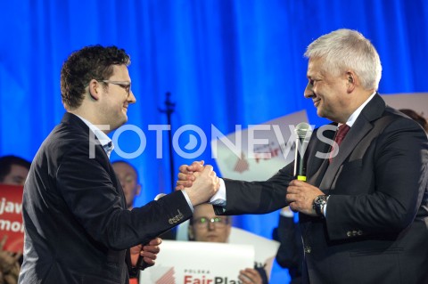  02.03.2019 WARSZAWA<br />
KONWENCJA ZALOZYCIELSKA PARTII POLSKA FAIRPLAY<br />
N/Z ROBERT GWIAZDOWSKI PATRYK HALACZKIEWICZ<br />
 