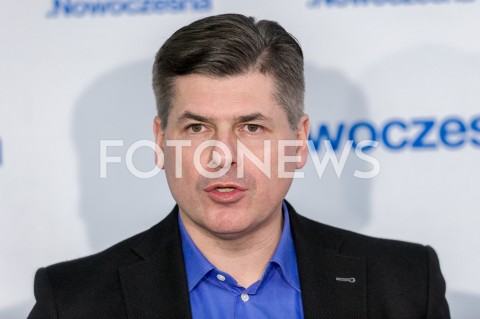  02.03.2019 WARSZAWA<br />
KONFERENCJA PRASOWA PO RADZIE KRAJOWEJ NOWOCZESNEJ<br />
N/Z PAWEL PUDLOWSKI<br />
 