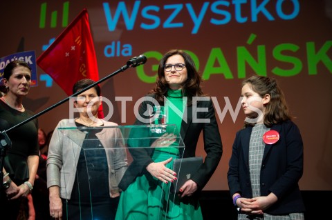  03.03.2019 GDANSK<br />
WIECZOR WYBORCZY ALEKSANDRY DULKIEWICZ W GDANSKU<br />
N/Z ALEKSANDRA DULKIEWICZ<br />
 