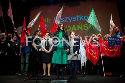  03.03.2019 GDANSK<br />
WIECZOR WYBORCZY ALEKSANDRY DULKIEWICZ W GDANSKU<br />
N/Z ALEKSANDRA DULKIEWICZ<br />
 
