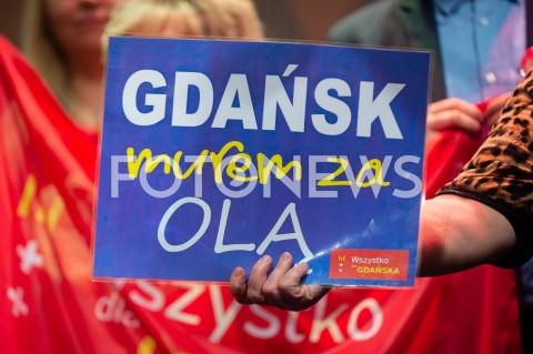  03.03.2019 GDANSK<br />
WIECZOR WYBORCZY ALEKSANDRY DULKIEWICZ W GDANSKU<br />
N/Z GDANSK MUREM ZA OLA TRANSPARENT<br />
 