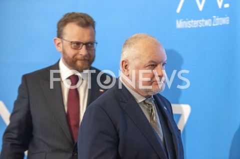  04.03.2019 WARSZAWA<br />
KONFERENCJA W MINISTERSTWIE ZDROWIA<br />
N/Z LUKASZ SZUMOWSKI ANDRZEJ JACYNA<br />
 