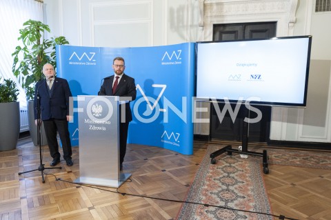  04.03.2019 WARSZAWA<br />
KONFERENCJA W MINISTERSTWIE ZDROWIA<br />
N/Z LUKASZ SZUMOWSKI ANDRZEJ JACYNA<br />
 
